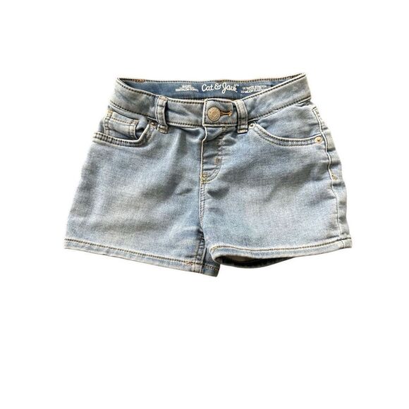 Cat & Jack sz 6 / 6x denim shorts blue stretchy - Picture 1 of 3